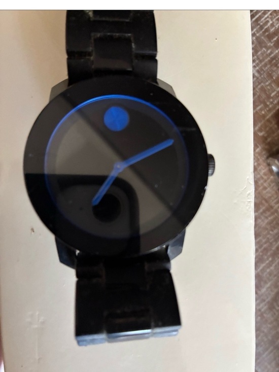 Movado Other - Movado Black Watch with Blue Accents